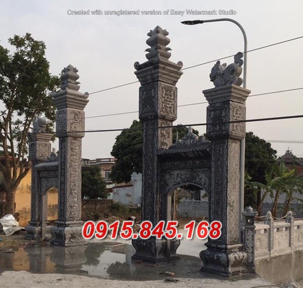 Mẫu cổng tam quan tứ trụ nhà thờ đình đền chùa miếu lăng mộ đá đẹp đắk nông