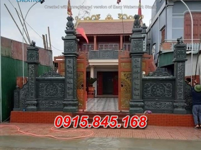 Mẫu cổng tam quan tứ trụ nhà thờ đình đền chùa miếu lăng mộ đá đẹp đồng tháp