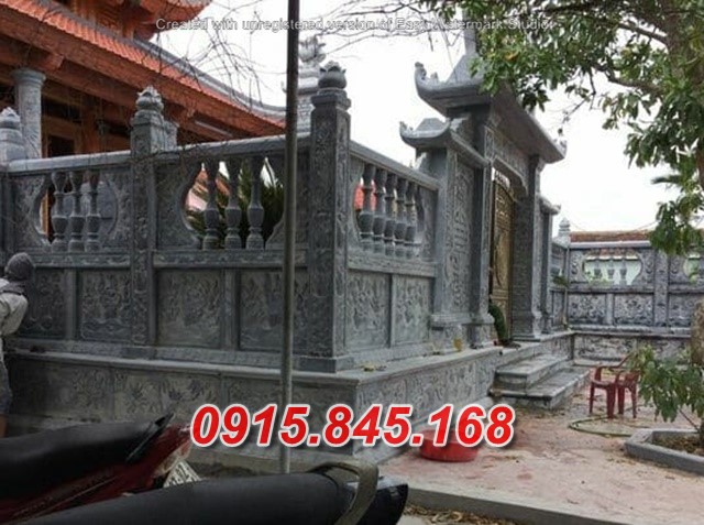 Mẫu cổng tam quan tứ trụ nhà thờ đình đền chùa miếu lăng mộ đá đẹp tây ninh
