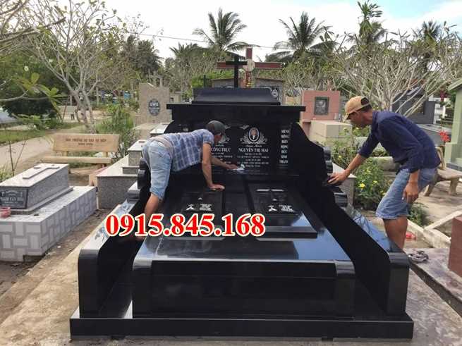 lăng mộ đá đá granite hoa cương đôi đẹp 20251
