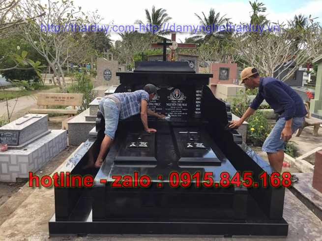 lăng mộ đá đá granite hoa cương đôi đẹp 20252