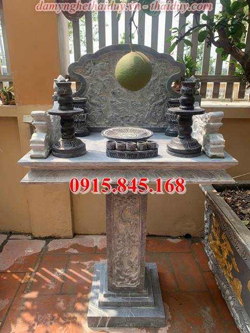 92Cây hương thờ thiên tây ninh đá trắng xanh khối 15 1ban tho thien da vang hoa cuong granite cam thach tay ninh