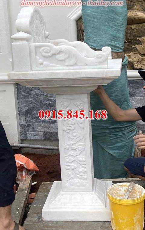 31Cây hương làm thờ bạc liêu đá trắng xanh 17 Ban ban tho de tho ong thien tho cong tho dia bac lieu