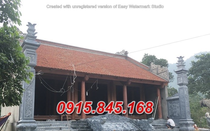 35Cột đá bán điện biên/đồng trụ hiên hè nhà thờ 10 watermarked Toan canh Nha tho ho Kien truc Go va Da my nghe ket hop
