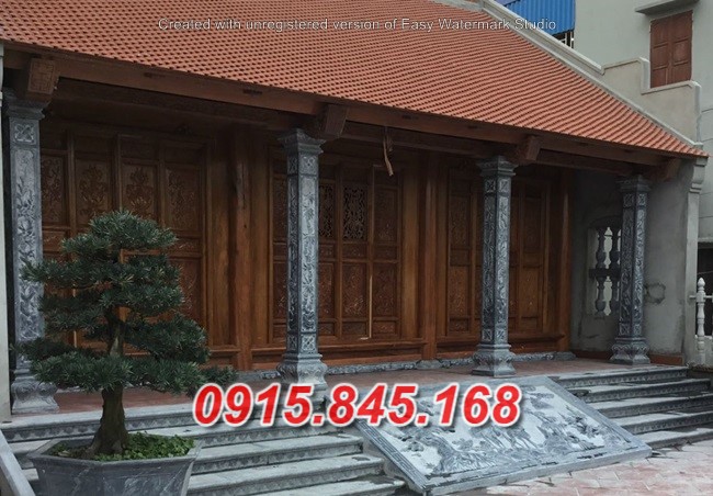 23Cột đá bán thái bình/đồng trụ hiên hè nhà thờ 8 watermarked nha tho da chieu tung hac cot da