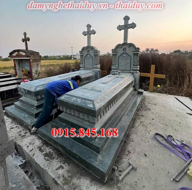 75Hình ảnh mộ công giáo/đá hoa cương granite 6 lang mo da khoi tu nhien ban ben tre