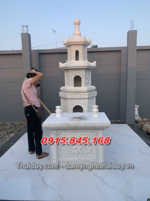 103Mộ đá trắng lục giác đà nẵng hình tròn
