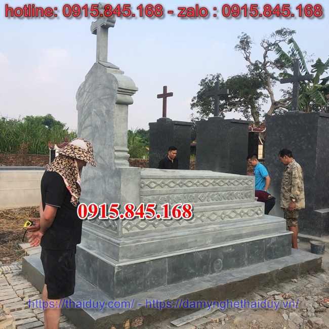 34Mộ công giáo sơn la đá tự nhiên 11 345Mo cong giao son la da tu nhien