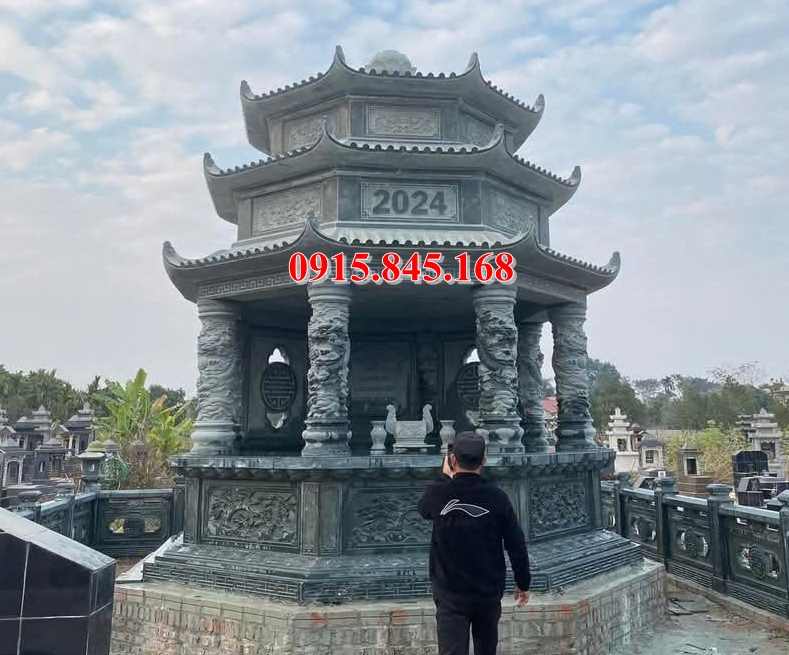69Mộ tròn quảng ninh đá xanh lục giác 10 694Mộ tròn quảng ninh đá xanh lục giác
