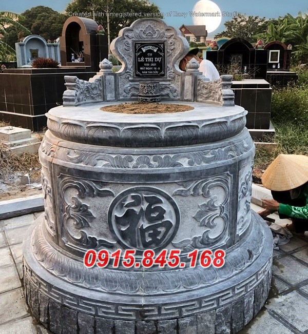 98Mộ tròn đá xanh bắc ninh lục giác 9 983Mộ tròn đá xanh bắc ninh lục giác bắc giang