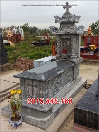57Mộ công giáo tây ninh đá khối 8 watermarked Mo cong giao MX 15 338x450 1