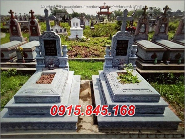 57Mộ công giáo tây ninh đá khối 9 watermarked Mo cong giao MX 19