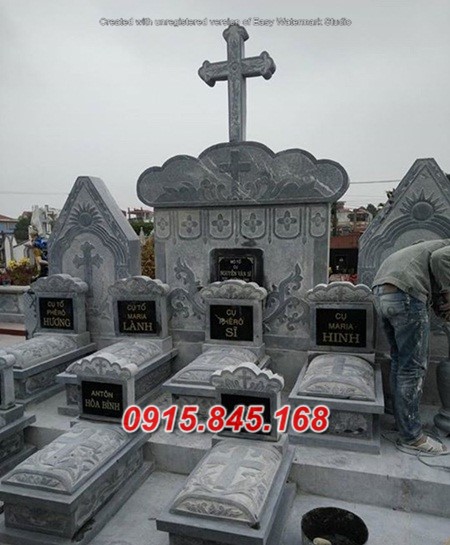 54Mộ công giáo đá bán đắk lắk 9 watermarked Mo cong giao da NB 01 crop