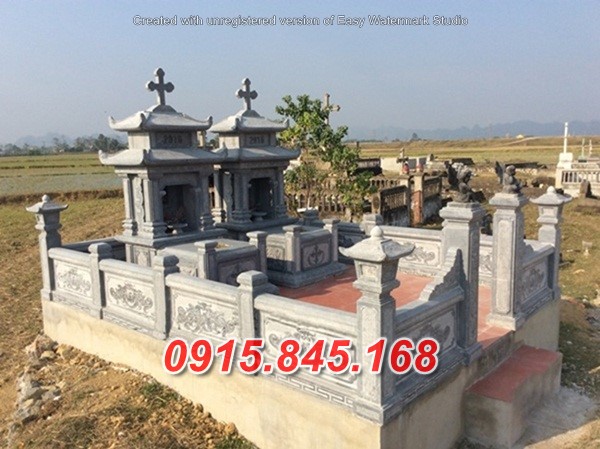 55Mộ công giáo đá hoa cương bình dương 9 watermarked Mo da cong giao1