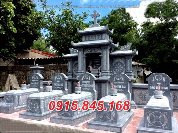 37 Mộ công giáo đá tự nhiên thanh hoá 9 watermarked khu lang mo cong giao 47