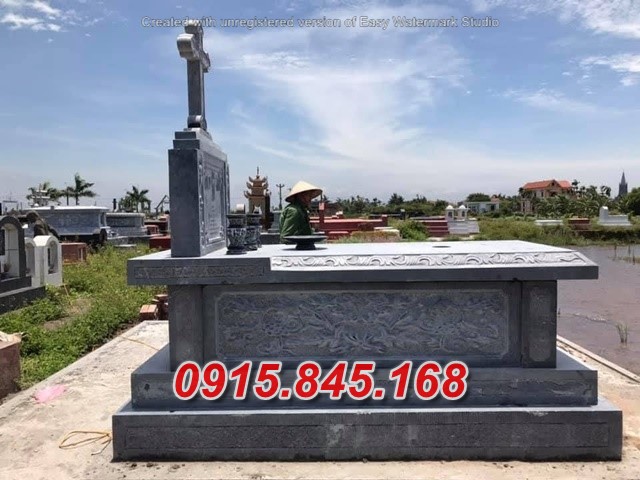 55Mộ công giáo đá hoa cương bình dương 10 watermarked mo da cong giao 1 1