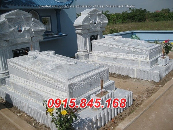 40Mộ công giáo đá xanh cao bằng 8 watermarked mo da cong giao LMD 014 Copy 2