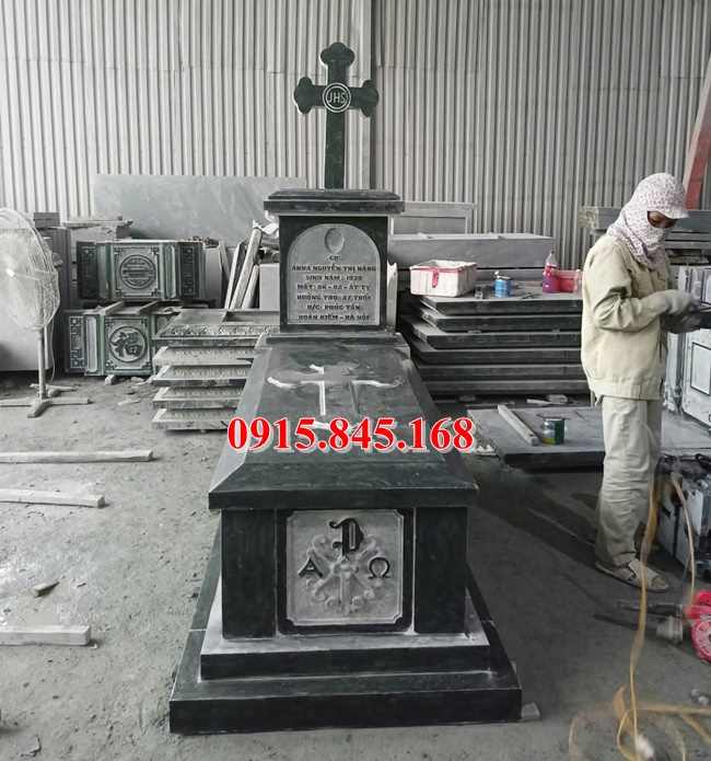 40+Mộ công giáo đá xanh bắc kạn 10 Lam935 lang mo da dien bien xay don gian