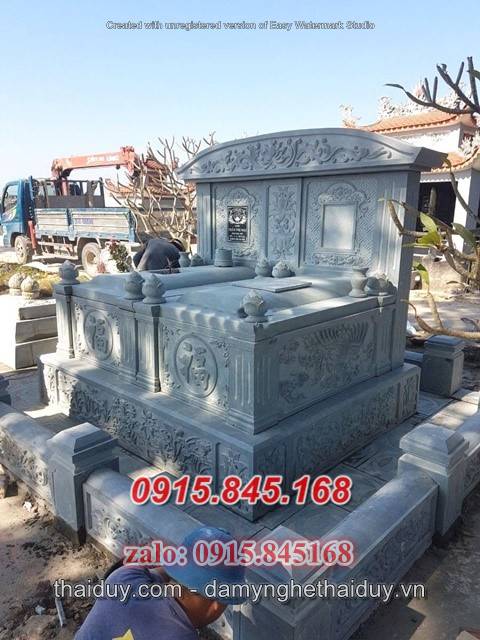 42+Mộ đôi xây gạch đá hải dương 7 watermarked 08 Mo doi bang da xanh thiet ke dep