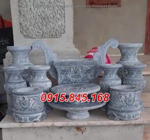 Mẫu-63 đỉnh lư hương đá hà giang 15 Lư đỉnh hương đá bộ bát hương đá