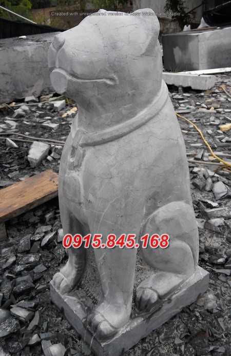 02Mẫu tượng chó đá trước nhà canh cổng 11 watermarked IMG 20161015 151221