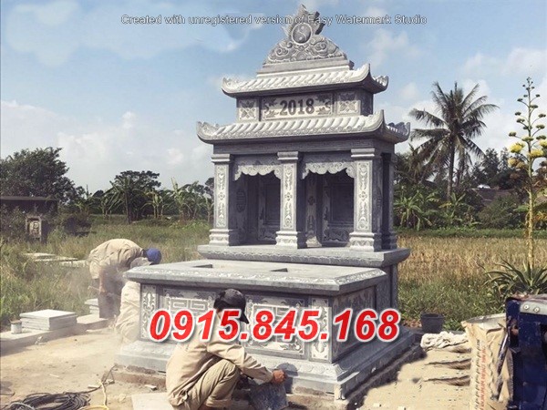 Mẫu+36 lăng mộ đôi đá hà nội 6 watermarked Lam Mo da doi hai mai DEP tren Toan quoc Mau Mo Da DEP Trung Kien 2020