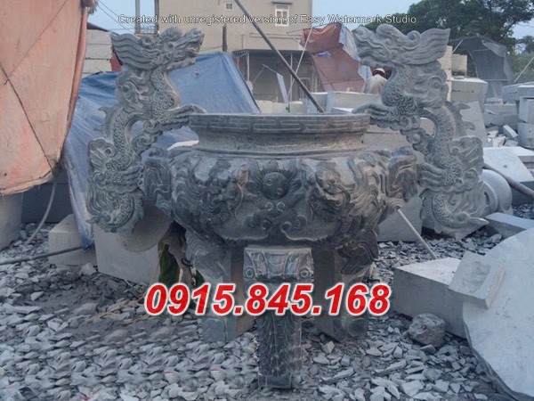 Mẫu-61 đỉnh lư hương đá điện biên 19 watermarked Lu huong da LH 201 1
