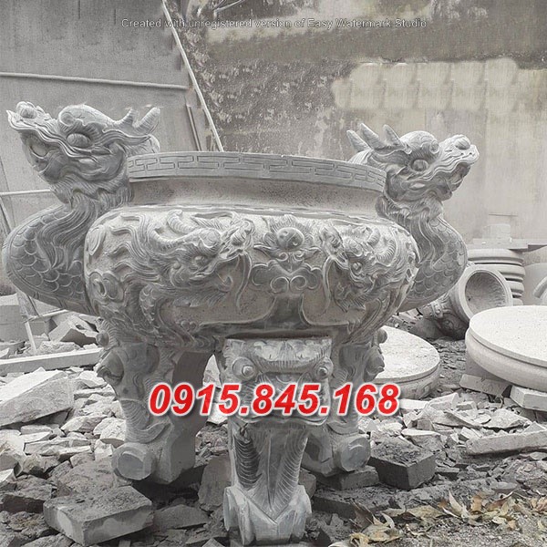 32Lư đỉnh hương đá xanh cần thơ 17 watermarked Lu huong damynghegiabao