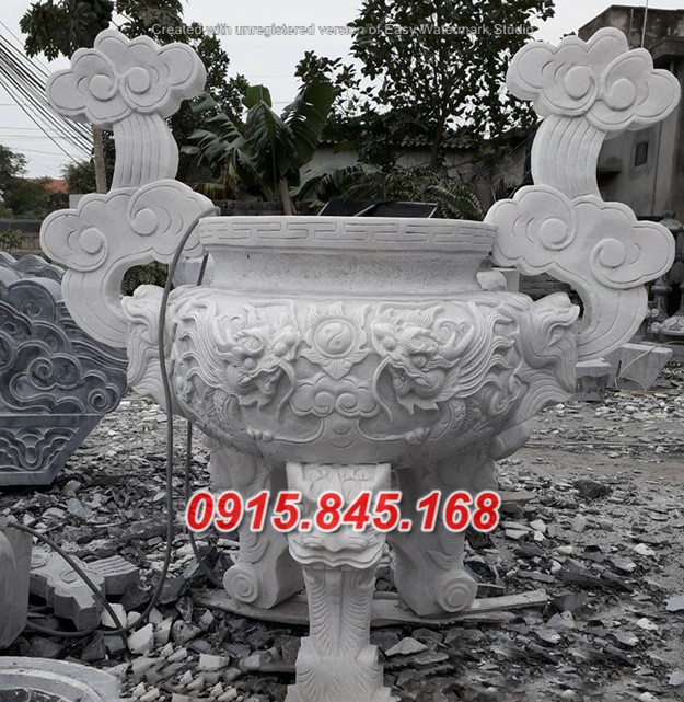 Mẫu-73 Đỉnh lư hương đá thái bình 18 watermarked Mau lu huong da 004 1