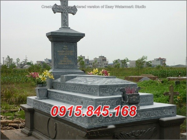 Mẫu+39 mộ đá công giáo hà tĩnh 8 watermarked Mo cong giao MX 24
