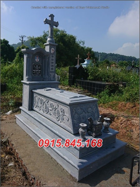 Mẫu+39 mộ đá công giáo hà tĩnh 9 watermarked Mo cong giao MX 34