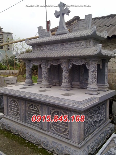 Mẫu+41 lăng mộ đôi đá xanh hải phòng 13 watermarked Mo da doi 040