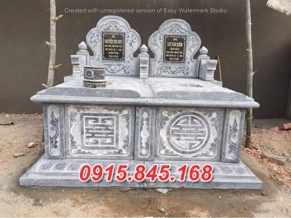 Mẫu+41 lăng mộ đôi đá xanh hải phòng 16 watermarked Mo da doi dep 2 Copy