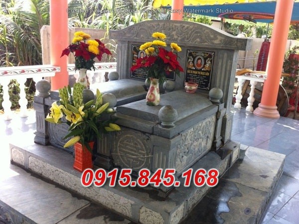 Mẫu+55 mộ đôi nam định xây đá khối 9 watermarked Mo doi da LM 31