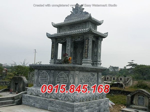 Mẫu+55 mộ đôi nam định xây đá khối 15 watermarked Mo doi da LM 44