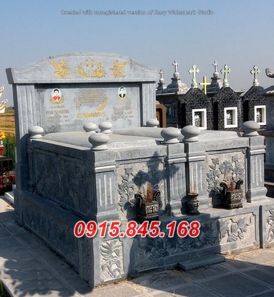 46+Lăng mộ đôi xây ốp đá hà nam 12 watermarked Mo doi da NB 13