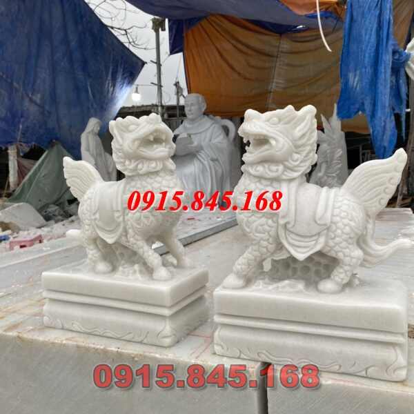Mẫu-24 kỳ lân sư tử đá nghê bến tre 16 watermarked cap nghe da trang tu nhien cao 40cm 1 600x600 2
