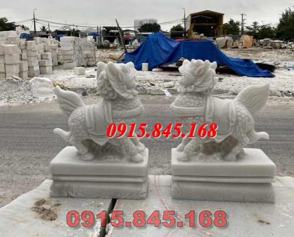 Mẫu-24 kỳ lân sư tử đá nghê bến tre 17 watermarked cap nghe da trang tu nhien cao 40cm 2 600x600 2