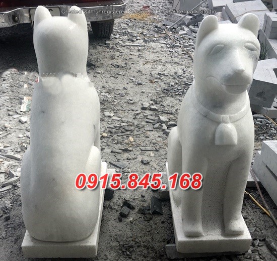 43-Tượng chó đá khối lai châu 9 watermarked cho da 22 1