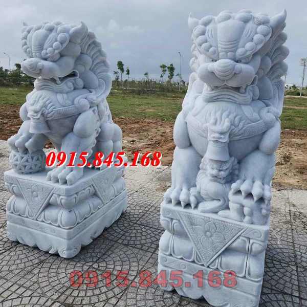 Mẫu-30 kỳ lân sư tử đá nghê bình dương 9 watermarked ky lan da cam thach trang 1 600x600 1 1