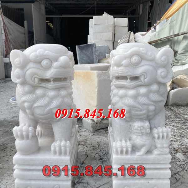 Mẫu-63 nghê đá kỳ lân sư tử hòa bình 9 watermarked ky lan da trang 50cm 3 600x600 2