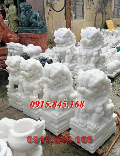 Mẫu-63 nghê đá kỳ lân sư tử hòa bình 10 watermarked ky lan da trang 60cm 1