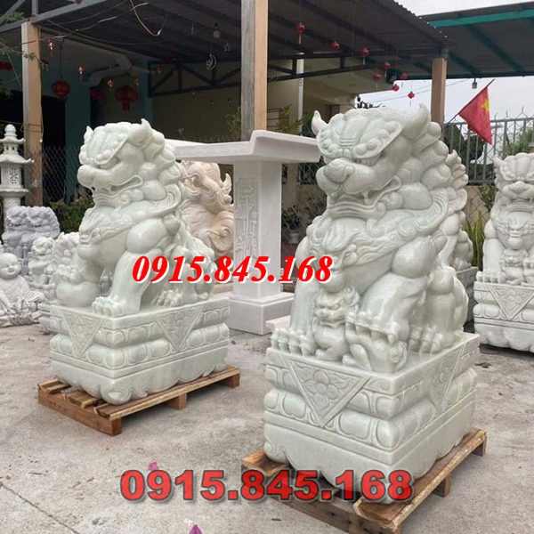 64-Nghê đá sư tử kỳ lân hà nam 8 watermarked ky lan da trang xanh 4 600x600 2