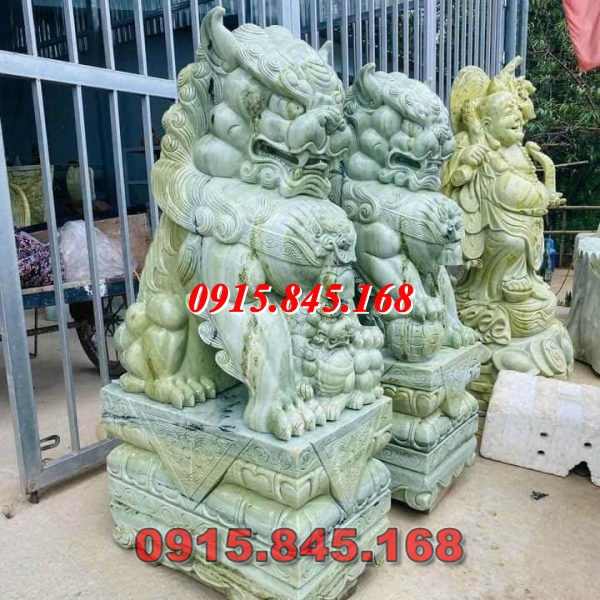 38-Mẫu sư tử kỳ lân đá nghê kon tum 13 watermarked ky lan da xanh luc yen 600x600 1