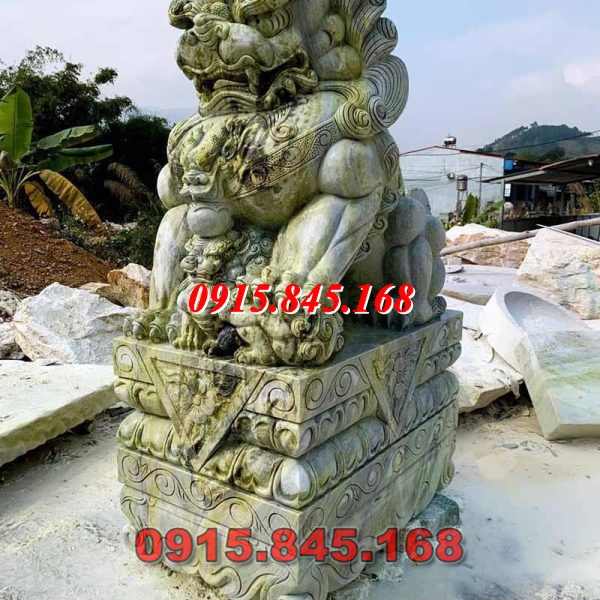 66-Nghê đá sư tử kỳ lân thái bình 14 watermarked ky lan da xanh yen bai 2 600x600 2