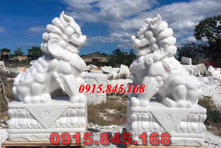 08Mẫu sư tử đá nhỏ kỳ lân đặt mộ 11 watermarked ky lan phong thuy bang da