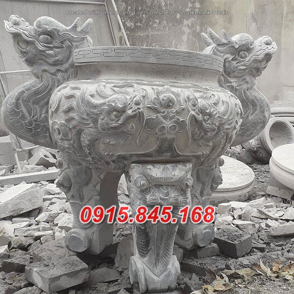 62-Mẫu lư đỉnh hương đá trắng sơn la