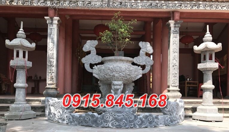 Mẫu-79 đỉnh lư hương đá bắc ninh 7 Mẫu-79 đỉnh lư hương đá bắc ninh
