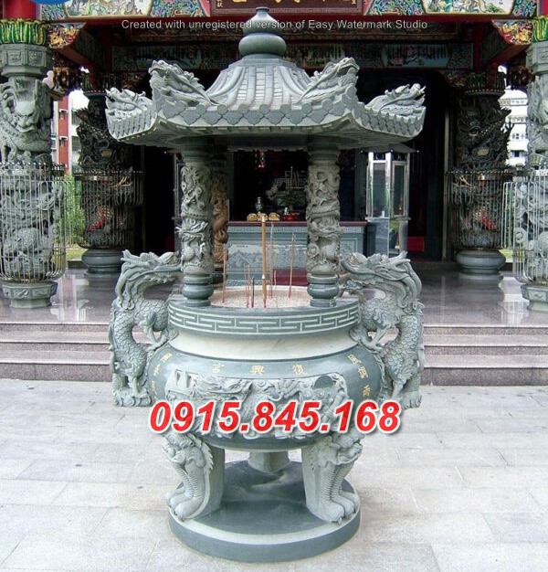 Mẫu-59 đỉnh lư hương đá xanh thanh hóa 9 watermarked lu huong da co mai che e1633310537425