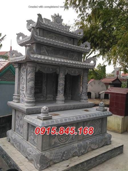 Mẫu+38 lăng mộ đôi đá xanh bắc ninh 17 watermarked mau mo doi dep lap tai hai phong